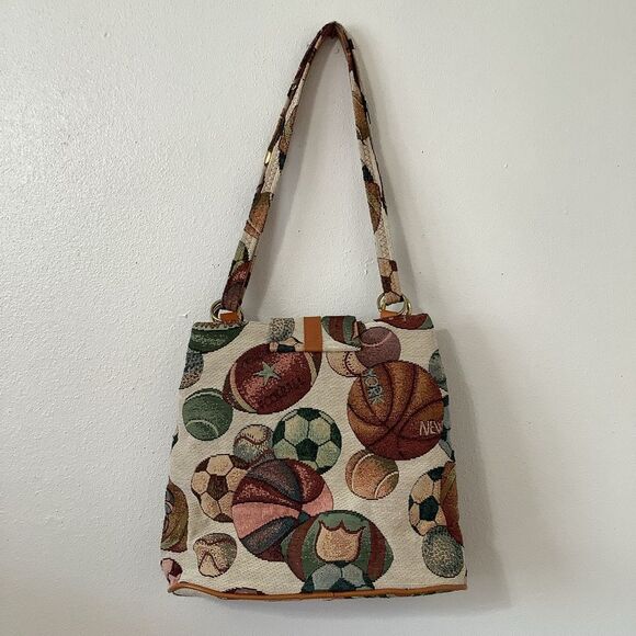 Vintage Retro Sports Soccer Football Game Day Novelty Tapestry Shoulder Bag - Picture 6 of 12